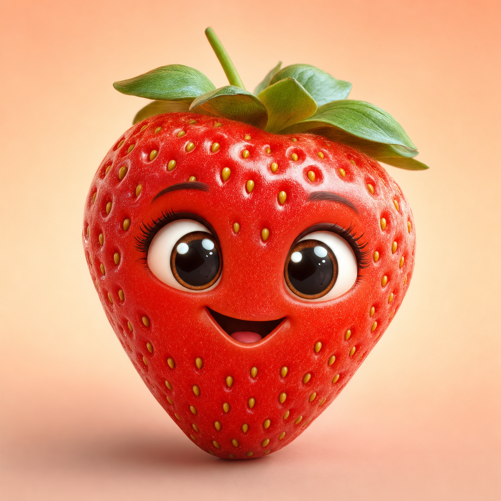 3D Fruit Face Character Portrait