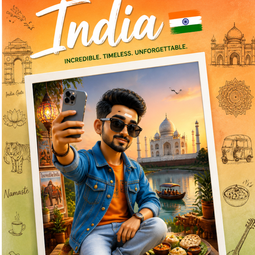 3D Country Travel Poster Generator