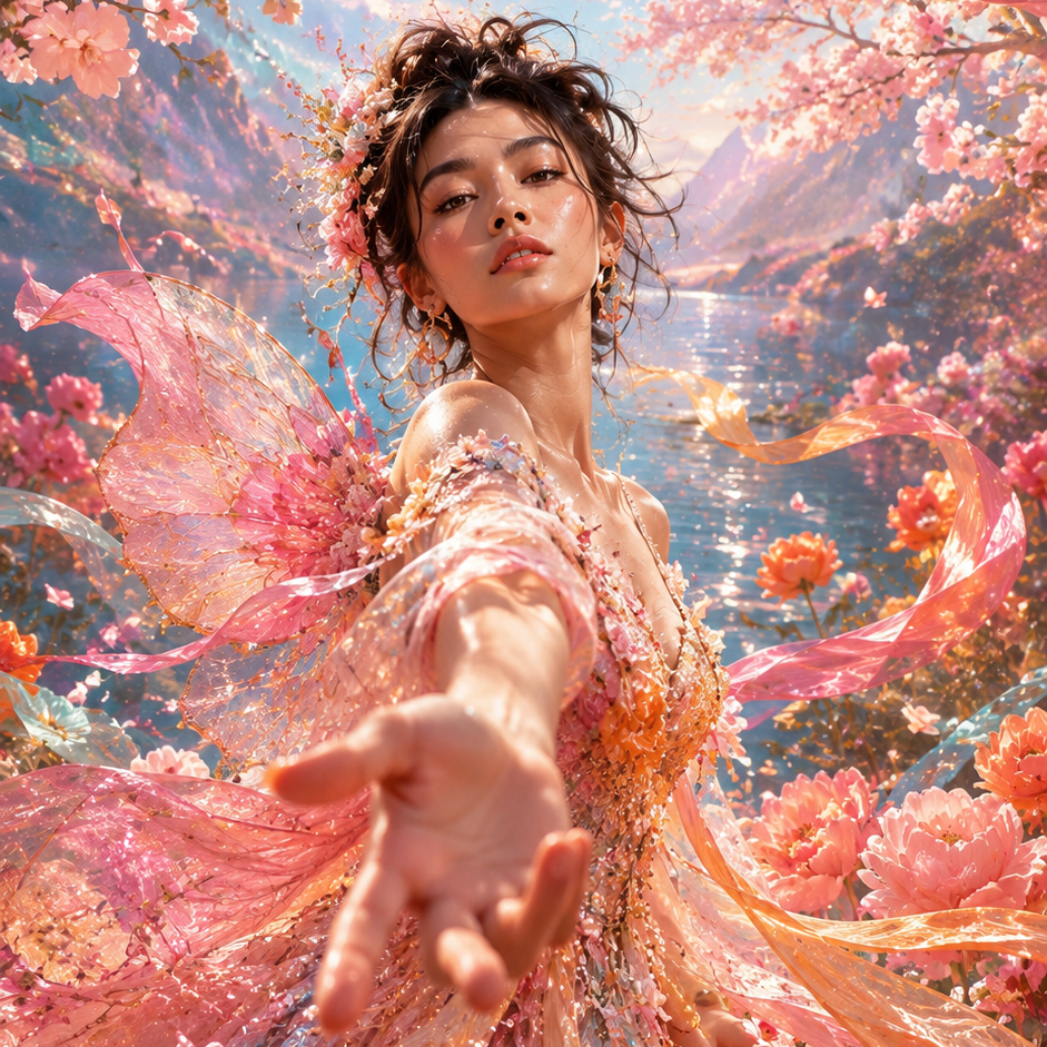 Ethereal Flower Fairy Portrait