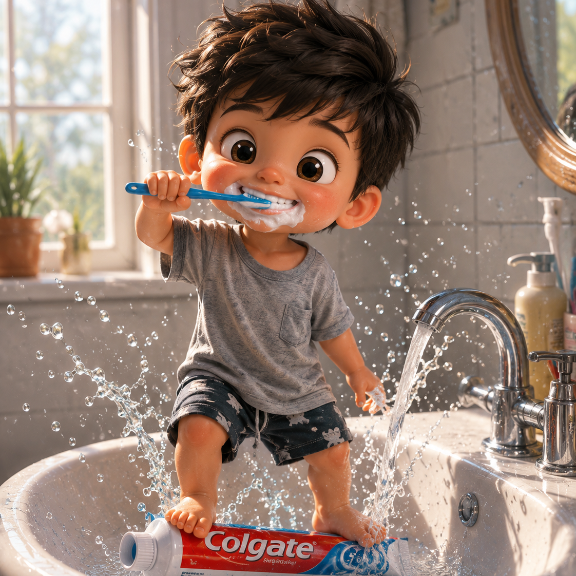 Pixar Toddler Brushing Teeth