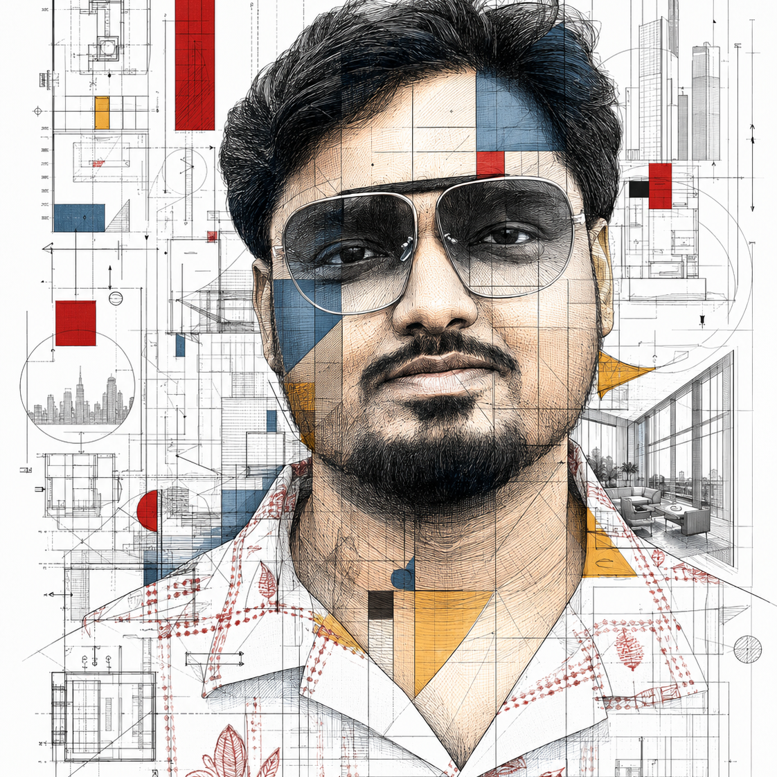 Blueprint Identity Portrait — 1/2