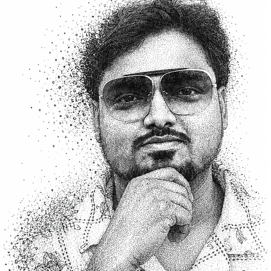 Same Face Stipple Portrait — 1/2